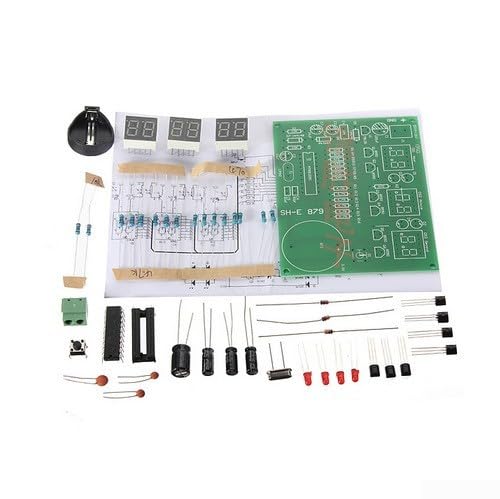 High for Precision AT89C2051 Elektronische Uhr DIY Kit, LED Digital Tube Display, 5 12V Power von Eawfgtuw