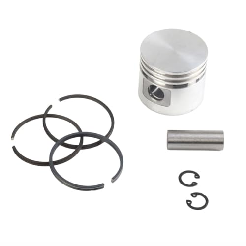 Luftkompressor-Kolben-Ersatz-Set mit 3 Kolbenringen, Stift und Sicherungsringen, Metall-Luftpumpen-Reparaturteile für Kolbenkompressoren, pneumatisches Zubehör (47 mm) von Eawfgtuw