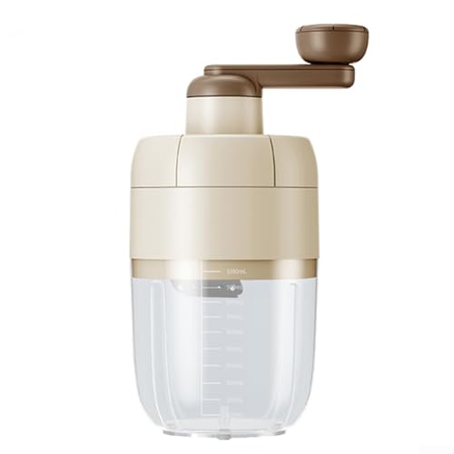 Mehrzweck-Slushie-Maschine, rasiertes Eis, Getränke, glattes Eis, 1000 ml Fassungsvermögen (beige) von Eawfgtuw