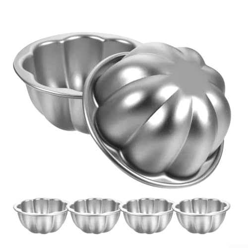 Mini-Kuchenform-Set aus Aluminiumlegierung, 6 Stück zum Backen von Muffins, Gelee, Pudding und kleinen Kuchen, nicht und leicht zu reinigen von Eawfgtuw