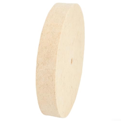 Polierscheibe aus Wollfilz, geeignet für Metall und Glas, Beige, Durchmesser 150 mm, Polierwerkzeug, 15,2 cm Polierscheibe aus Wollfilz, geeignet für Metall und Glas, Beige, Durchmesser 150 mm, Polierwerkzeug, 15,2 cm von Eawfgtuw