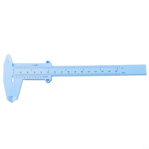 Präzisions-Messschieber, 0–150 mm, Kunststoff, Doppelskala, Messwerkzeug für Schmuck, Holzbearbeitung, Tiefenmessgerät, Blau von Eawfgtuw