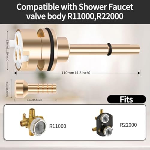 RP51918 Duschumsteller Kartusche Messing Ventil für Delta R11000 R22000 Badezimmer Sanitärteile auslaufsicher temperaturbeständig von Eawfgtuw