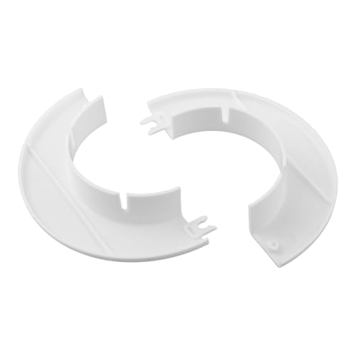 Rohrabdeckung für Klimaanlage, PP-Wandlochabdeckung für Kabeleinführung und Leitungsloch, weiße Rohrkanalabdeckung für Aircon-Rohrloch, frost- und hitzebeständige Rosettenkappe (80 mm) von Eawfgtuw