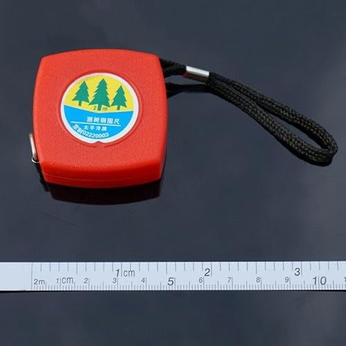 Rotes einziehbares Maßband, 2 m, Mini-Metrischer Durchmesser, Messwerkzeug für Werkstatt, Layout, Bau Rotes einziehbares Maßband, 2 m, Mini-Metrischer Durchmesser, Messwerkzeug für Werkstatt, Layout, Bau von Eawfgtuw