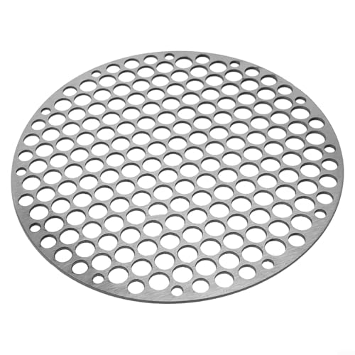 Rundes Grillnetz aus Edelstahl für Holzkohle und zum Abtropfen von Lebensmittelwasser (18 cm) von Eawfgtuw