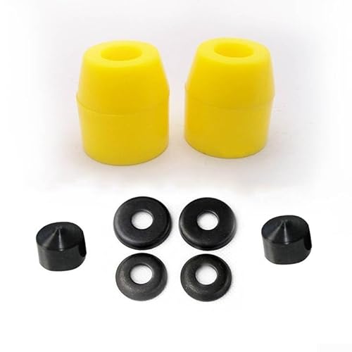 Skateboard Truck Rebuild Kit Including Essential Parts Bushings, Washers, Pivot Cups and Shock Absorber for 7 Inches (Yellow) von Eawfgtuw