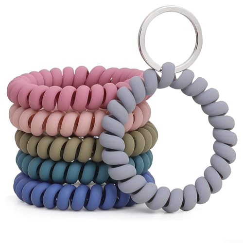Starker, dehnbarer Handgelenk-Schlüsselhalter, perfekt für Sport und Reisen, 6 Armbänder von Eawfgtuw