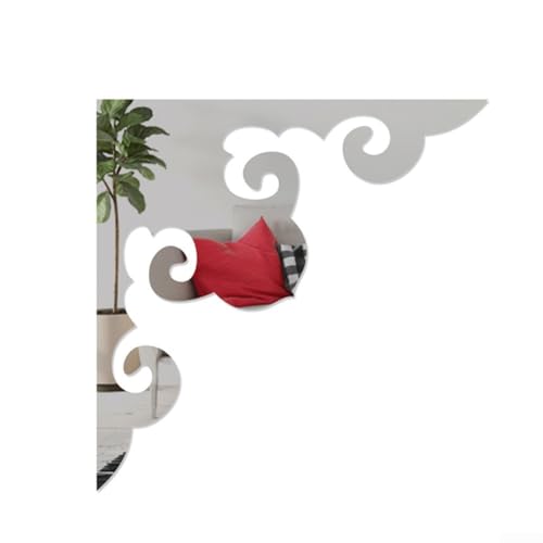 Stilvolle 3D-Spiegel-Eckaufkleber, DIY-Acryl-Wandaufkleber für Ihren Wohnraum (1 Silber) von Eawfgtuw