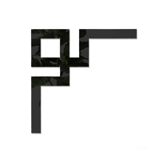 Stilvolle 3D-Spiegel-Eckaufkleber, DIY-Acryl-Wandaufkleber für Ihren Wohnraum (3 schwarz) von Eawfgtuw