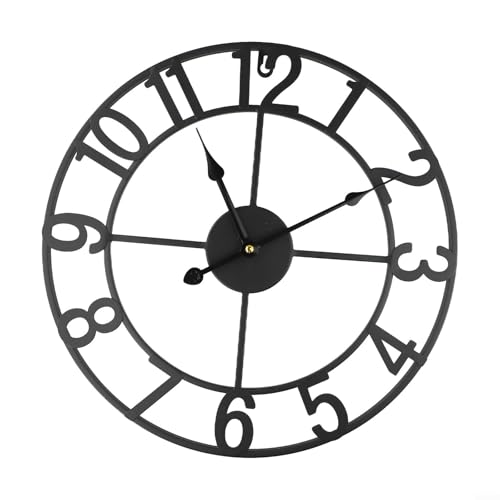 Stilvolle Vintage-Metalluhr für Außenbereiche, funktionelle und attraktive Dekoration (E) von Eawfgtuw