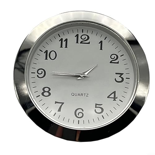 Stilvolle und langlebige Mini-Uhr-Einsatz, 36 mm/55 mm, Gold/Silber-Lünette (55 mm D) von Eawfgtuw