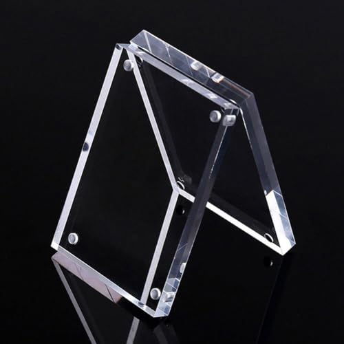Transparenter Bilderrahmen aus Acryl für magnetische Präsentation, perfekt für Zuhause oder Büro (7 x 12 cm) von Eawfgtuw