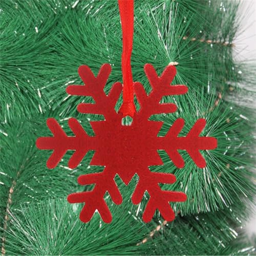 Weihnachtsbaumschmuck aus Filz, leicht, perfekt für Weihnachtsstimmung zu Hause, Schneeflocke, 20 Stück Weihnachtsbaumschmuck aus Filz, leicht, perfekt für Weihnachtsstimmung zu Hause, Schneeflocke, 20 Stück von Eawfgtuw