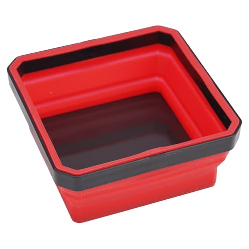 Zusammenklappbare Silikon-Schraubschale mit Magnet für Reparaturen zu Hause und DIY-Projekte (rot) von Eawfgtuw