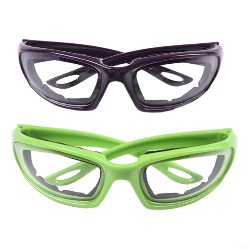 Zwiebelschneide-Schutzbrille mit Aufbewahrungsbox, komfortables Schaumstoffdichtungsdesign (schwarz) von Eawfgtuw