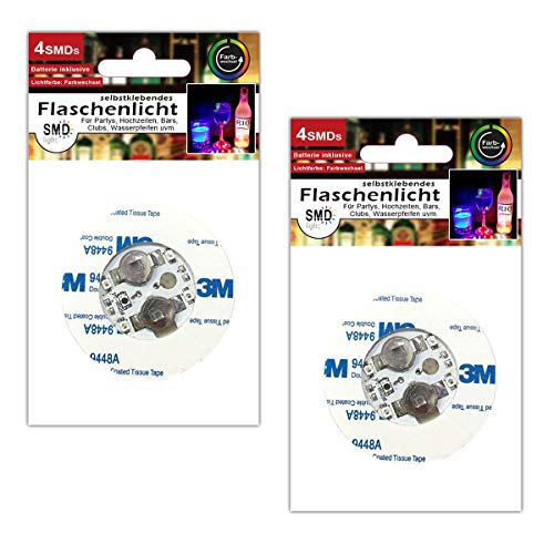 Eaxus 2er Set Selbstklebende LED RGB Flaschenlicht mit Beleuchtung Party Flaschenbodenbeleuchtung Bunt SMD Flasche Partyglas Licht Batterie Eaxus 2er Set Selbstklebende LED RGB Flaschenlicht mit Beleuchtung Party Flaschenbodenbeleuchtung Bunt SMD Flasche Partyglas Licht Batterie von Eaxus