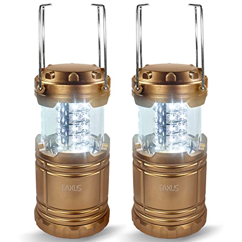 Eaxus® 2er Set 30 LED Campinglampe - LED Lampe Batteriebetrieben, Farbe Kupfer-Metallic von Eaxus