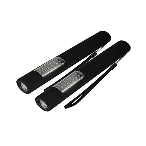 Eaxus® 2er Set LED Arbeitsleuchte - Taschenlampe mit Magnet, inkl. Batterien von Eaxus