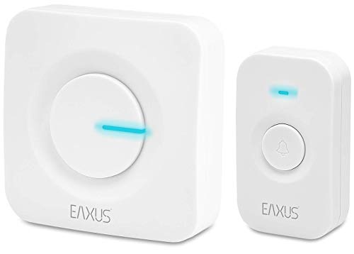 Eaxus® Funk Türklingel - Kabellose Funkklingel, 52 Melodien, LED Anzeige, IP56 Wasserdicht, für Steckdose, Weiß von Eaxus