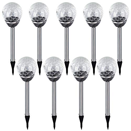 Eaxus 9er Set LED Kugel Solarleuchte Solar Lampe Kugelleuchte Edelstahl Gartenleuchte Solarlampe Wegleuchte Gartenbeleuchtung Eaxus 9er Set LED Kugel Solarleuchte Solar Lampe Kugelleuchte Edelstahl Gartenleuchte Solarlampe Wegleuchte Gartenbeleuchtung von Eaxus