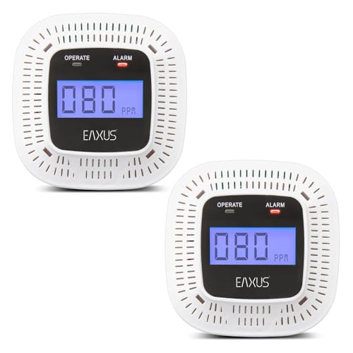Eaxus Kohlenmonoxid-Detektor Air-Guard Mini | CO-Melder mit LCD-Display | 70 dB Alarm | optische & akustische Warnung | EN50291 Zertifiziert | für Haus, Wohnmobil, Boot & Auto | 2er Set Eaxus Kohlenmonoxid-Detektor Air-Guard Mini | CO-Melder mit LCD-Display | 70 dB Alarm | optische & akustische Warnung | EN50291 Zertifiziert | für Haus, Wohnmobil, Boot & Auto | 2er Set von Eaxus