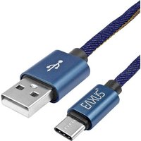 Eaxus USB-Ladekabel USB-A Stecker, USB-C® Stecker 1.00m Blau 4260183016106 von Eaxus