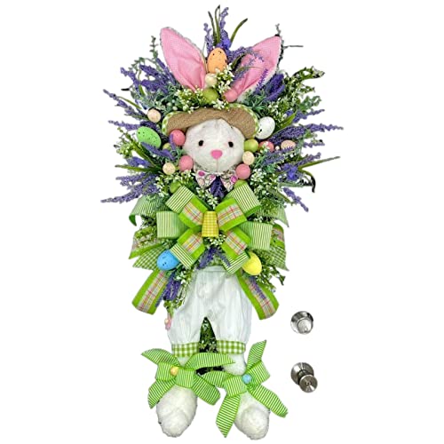 Eayoly Osterhasenkranz, Osterhasen-Deko-Kranz Ostern Tag Tür hängende Dekoration Kranz Frühling dekorative Girlanden Home Wandschmuck, Ostern Dekoration liefert von Eayoly