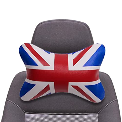 Eayoly Union Jack Auto Nackenkissen,Ergonomisches Kopfstützenkissen Autositze Nackenkissen - Zervikalkissen Nackenstütze Bequeme PP-Baumwolle für das 70. Jubiläum der Königin 2022 von Eayoly