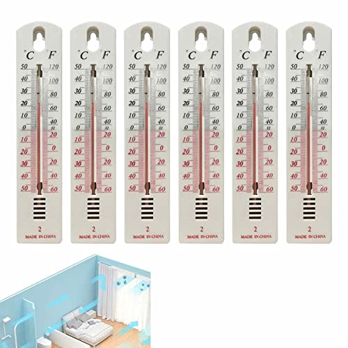 Innenthermometer - Wandthermometer,Innenthermometer mit Celsius/Fahrenheit (?/?) für Zuhause, Büro, Garten (6er-Set) von Eayoly