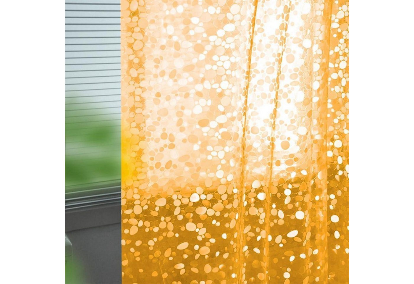 Eazzier Bath Duschvorhang Duschvorhang 3D-Eva mit Kieselstein 180x180cm Grün Magnetische von Eazzier Bath