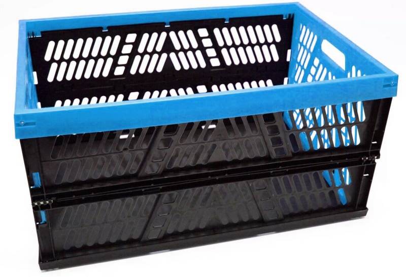 Ebaxx Klappbox Klappbar Box Kiste Transport Einkaufskorb Faltbar 45 Liter, 45 l, Zusammenfaltbar von Ebaxx