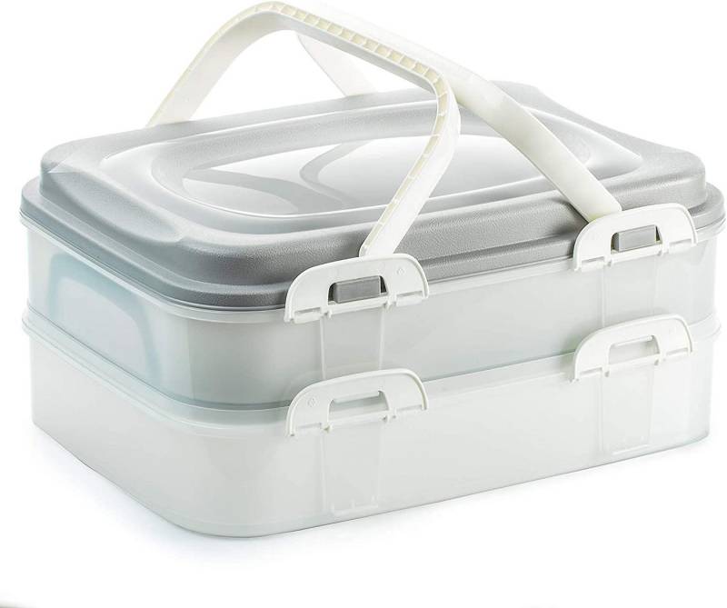 Ebaxx Kuchentransportbox Party Container Kuchen Box Cupcakes Transport box Griff XL von Ebaxx