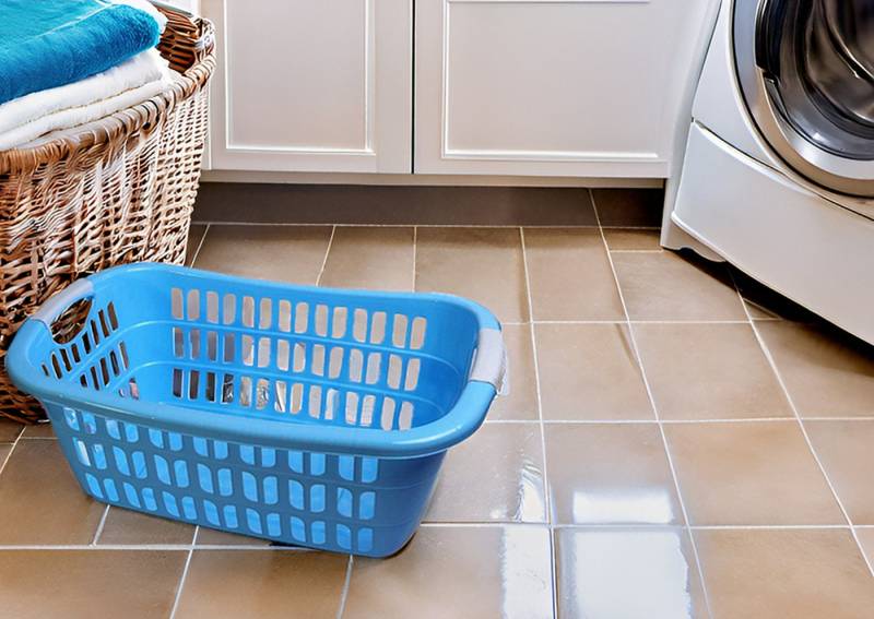 Ebaxx Wäschekorb Wäschewanne Korb Griffen Kunststoff Blau von Ebaxx