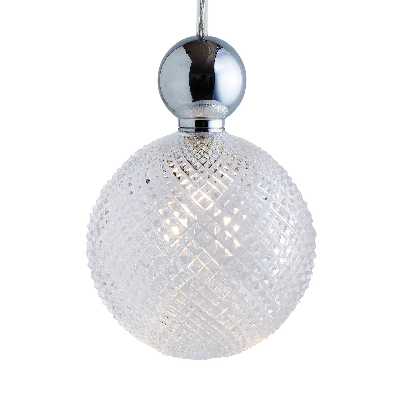 EBB & FLOW Uva L Hänge Ball silber klar mini check von Ebb & Flow