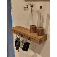 Schlüsselbrett Eiche || Wandhängend Schlüsselregal Einrichtung Einweihungsgeschenk Einweihung Einzug von EbenHolzHandmade