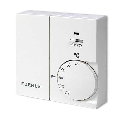 Eberle Funksender RTR - Weiß - Funkthermostat - Wandmontage - Modern - Programmierbar - Mechanischer Drehknopf - Batteriebetrieben - Zigbee von Eberle