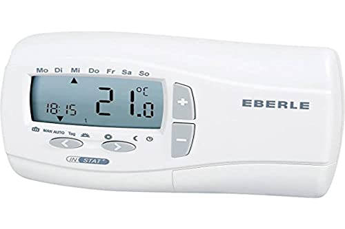 Eberle Uhrenthermostat INSTAT+ 2R, Ausgang: Relais 1 Wechsler (potentialfrei), Reinweiß von Eberle