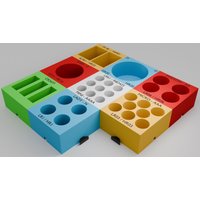 4 X Organizer Module/Individuell Kombinierbar Zusammensteckbar Mit Verbindern Batterie Ordnungssystem Indiv. Farbe Und Beschriftung 4 X Organizer Module/Individuell Kombinierbar Zusammensteckbar Mit Verbindern Batterie Ordnungssystem Indiv. Farbe Und Beschriftung von EberleundSoehne