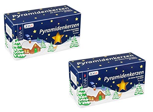 Ebersbacher Kerzenfabrik GmbH EWA raumbox Kerzen PYRAMIDENKERZEN Natur für Advents- & Weihnachtspyramiden | 100 Stück von Ebersbacher Kerzenfabrik GmbH