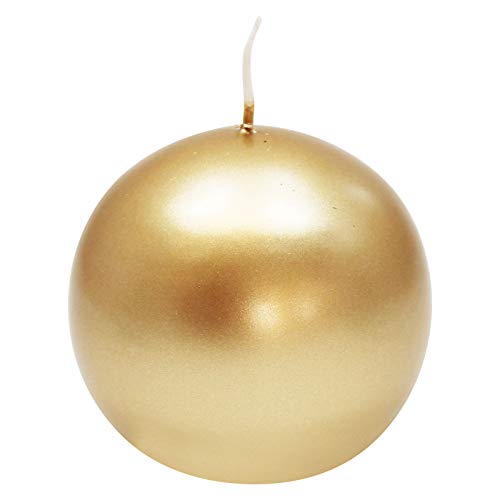 Ebersbacher Kerzenfabrik GmbH Kugelkerze Gold lackiert, Größe ca. Ø 80 mm, einzeln in Folie, runde Kerze Weihnachtskerze Adventskerze Ebersbacher Kerzenfabrik GmbH Kugelkerze Gold lackiert, Größe ca. Ø 80 mm, einzeln in Folie, runde Kerze Weihnachtskerze Adventskerze von Ebersbacher Kerzenfabrik GmbH