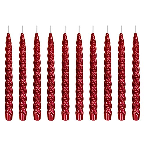 Ebersbacher Kerzenfabrik GmbH Renaissancekerzen Spitzkerzen gedreht lackiert weinrot, 10 Stück, Größe ca. 22 x 250 mm, einzeln in Folie, Leuchterkerze Tafelkerze Stabkerze Ebersbacher Kerzenfabrik GmbH Renaissancekerzen Spitzkerzen gedreht lackiert weinrot, 10 Stück, Größe ca. 22 x 250 mm, einzeln in Folie, Leuchterkerze Tafelkerze Stabkerze von Ebersbacher Kerzenfabrik GmbH