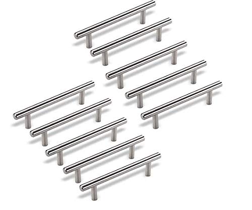 Ebeta 10er Bogengriffe Schrankgriffe Möbelgriff Stangengriff Relinggriffe, der Schubladengriff Küchengriff aus Edelstahl Ø 12 mm （Bohrlochabstand - 96 mm） von EBETA