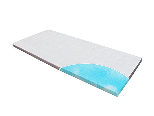 Topper-Matratze-Matratzenauflage, Homedi EBI - A3-80.8 Gel-Schaum-Matratzenauflage Gel-HR-Foam, Bezug-waschbar, Matratzenauflage, 8 cm hoch, weiß (80x200x8cm) von Mlily by Ebitop