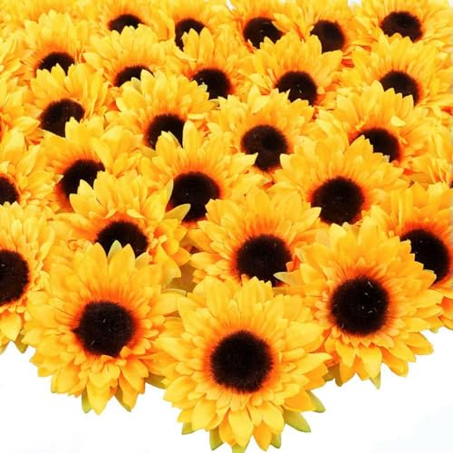 EboLD Künstliche Sonnenblumenköpfe, Seiden-Sonnenblumen, künstliche Sonnenblumenköpfe für Zuhause, Party, Hochzeit, Sonnenblumen, Dekoration, Sonnenblumen, Basteln, 10 Stück, 12 cm, 10 Stück EboLD Künstliche Sonnenblumenköpfe, Seiden-Sonnenblumen, künstliche Sonnenblumenköpfe für Zuhause, Party, Hochzeit, Sonnenblumen, Dekoration, Sonnenblumen, Basteln, 10 Stück, 12 cm, 10 Stück von EboLD