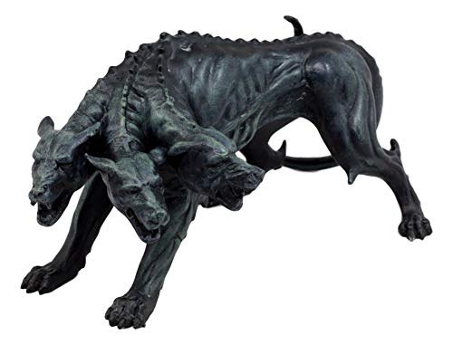 Ebros Geschenk Faux Stein griechischen Guardian Hydra Hunde von Hades Cerberus Statue 19,7 cm lang Guardian hell Hound Figur von Ebros Gift