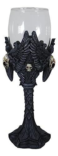 Ebros Gift Blood Moon Weinkelch, Kelch, Kelch, Weinkelch, Kelch, Getränkegeschirr mit mystischem Vorboten des Untergangs, Schnitzelvogel von Ebros Gift