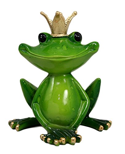 Ebros Gift Dekofigur "Kiss A Froschkönig mit Krone, 11,4 cm hoch, Sammlerstück, Frösche, Kröte, Kröten von Ebros Gift
