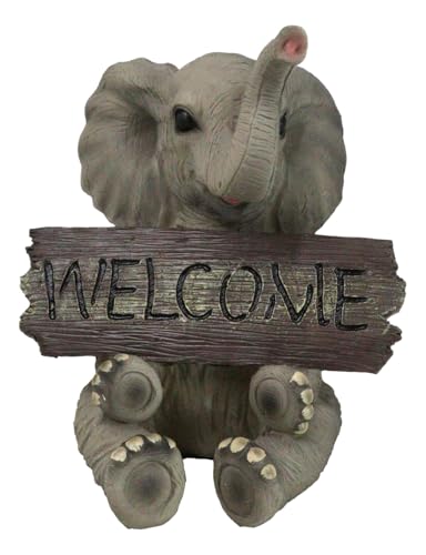 Ebros Gift Dschungel Wildlife Welcome Safari Savanne Elefant Kalb mit Rumpf Up Figur 17,8 cm hoch Feng Shui Vastu Symbol für Glück und Glück Ebros Gift Dschungel Wildlife Welcome Safari Savanne Elefant Kalb mit Rumpf Up Figur 17,8 cm hoch Feng Shui Vastu Symbol für Glück und Glück von Ebros Gift