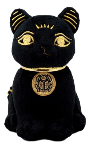 Ebros Gift Kleine schwarze und goldene ägyptische klassische Göttin Göttin Bastet Katze weiche Figur Ubasti Bast Götter Ägypten Beschützer Hauskatzen von Ebros Gift